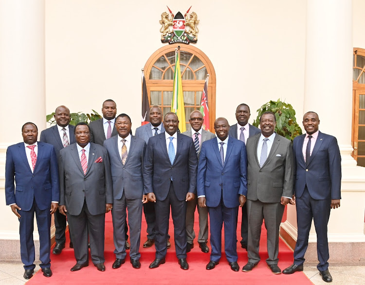 President William Ruto when he met the Luhya community leaders at State House on December 1, 2022.