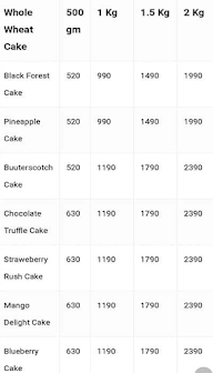 Healthy Treats menu 6