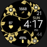 Digital Gold Flower Watch Face icon