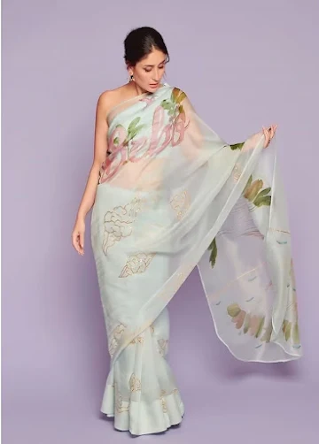 organza saree