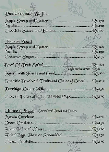 Vam's Cafe & Comida menu 