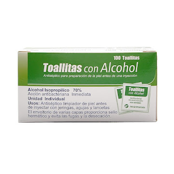 Toallitas Inverfarma Con Alcohol Caja x 100 und  