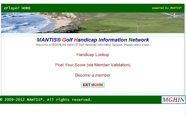 Golf Handicap chrome extension