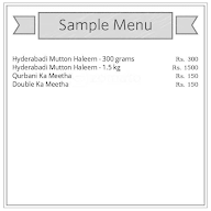 Pista House Haleem menu 1