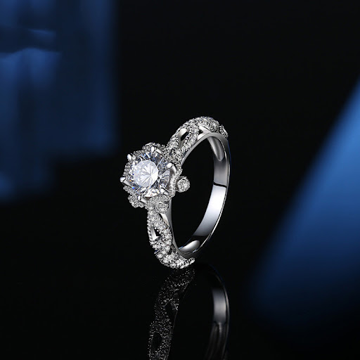 Title 4, Ice And Fire Empty Setting Ring for Women. Crea...