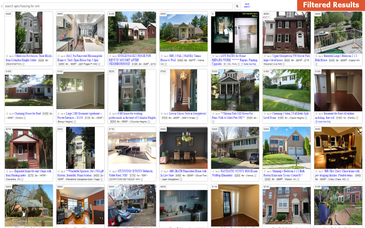 Craigslist Rental Search Filter Preview image 2