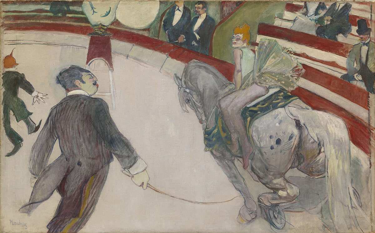 Equestrienne (At the Cirque Fernando), by Henri de Toulouse Lautrec, 1887-88, courtesy Artic