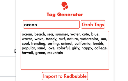 Redbubble Tag Generator small promo image