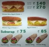 Subway menu 6