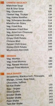 Vinod Fast Food menu 2