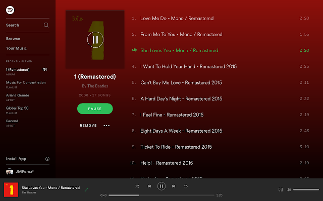 Google chrome spotify app