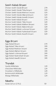 Shamiana Biryani menu 1