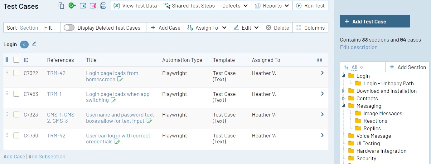 Image: Manage, organize, and track your automated and manual tests cases in one collaborative platform