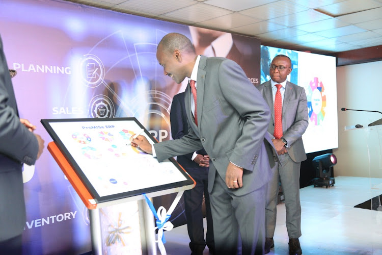 Patrick Kagenda, the Managing Director of Data Care (U) Ltd Data Care (U) Limited at the Launch of ProMISe ERP in Kampala.