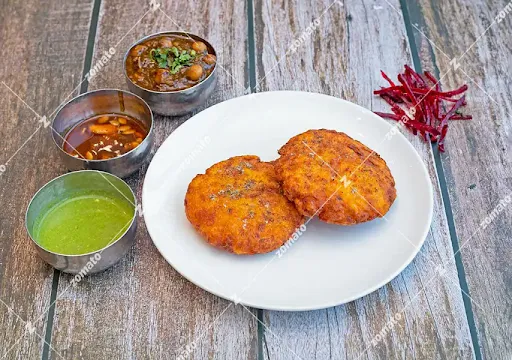 Aloo Tikki With Chole(2pcs)