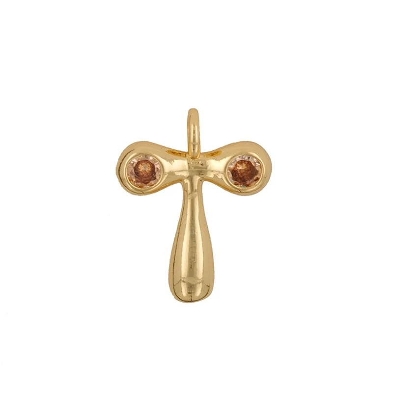 Collier élégant pour filles, pendentif personnalisé DIY, plaqué or, zircon goutte d'eau, lettres, bijou raffiné et unique.