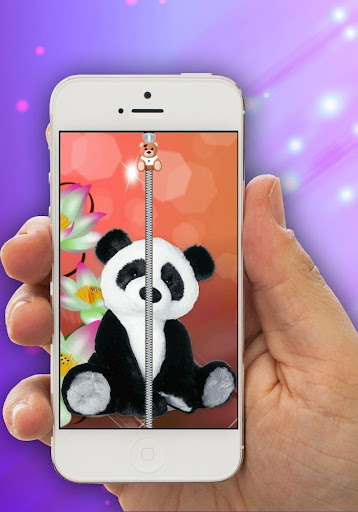Panda zipper lock screen