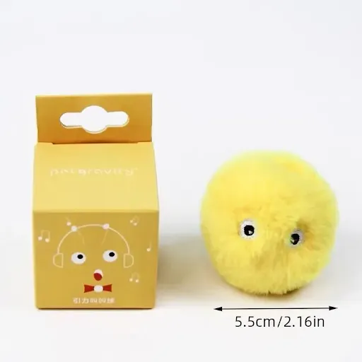 Smart Cat Toys Interactive Ball Plush Electric Catnip Training Toy Kitten Touch Sounding Pet Product Squeak Toy Ball Cat