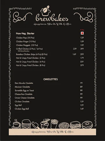 BrewBakes menu 