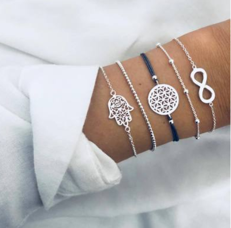 Bohemijski narukvice i bangles Podesite Vintage Bead Boho Charm narukvica za žene nakit nakit Pulseras Mujer Bijouk FE