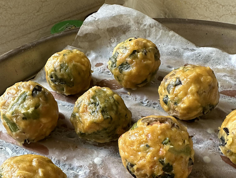 Cornmeal veggie bites.