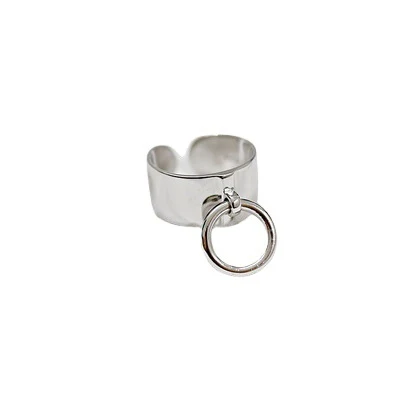 Minimalistische glanzende ring met opening van S925 sterling zilver, een elegante accessoire voor dagelijks gebruik.