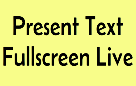 Present Text Fullscreen Live small promo image