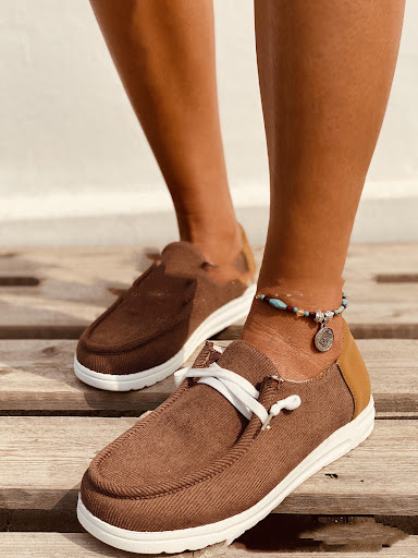 Title 6, Round Toe Low Cut Casual Flat Heel Womens Shoe...