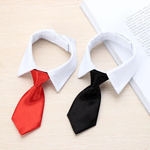 Pet Dog Cat Formal Necktie Tuxedo Bow Tie Black and Red Collar for Dog Cat Pet Accessories Suit for small medium dogs an
