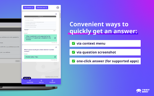 Test Bro - Web test assistant & exam helper