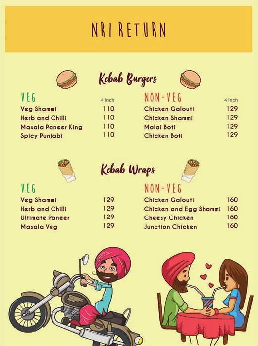 Pind Junction menu 