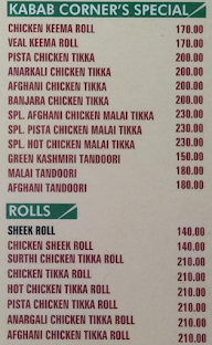 Kabab Corner menu 2