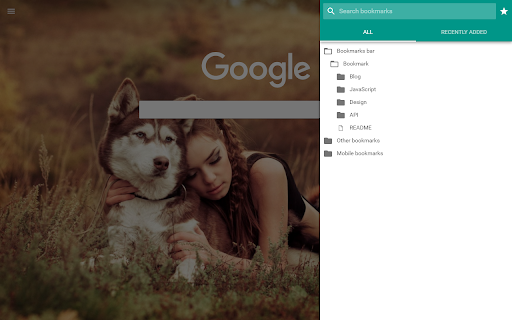 Material Design New Tab