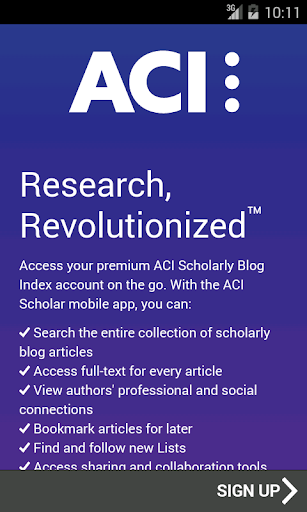 ACI Scholarly Blog Index