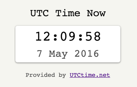 UTC Time Now Preview image 0