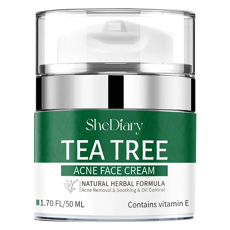 Tea Tree Reparatie Hydraterende Crème Kalmeert, hydrateert en herstelt de droge, geïrriteerde huid. Bevordert huidregeneratie voor een stralende teint.