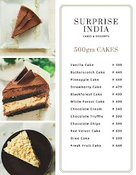 Surprise India - Cakes & Desserts menu 1