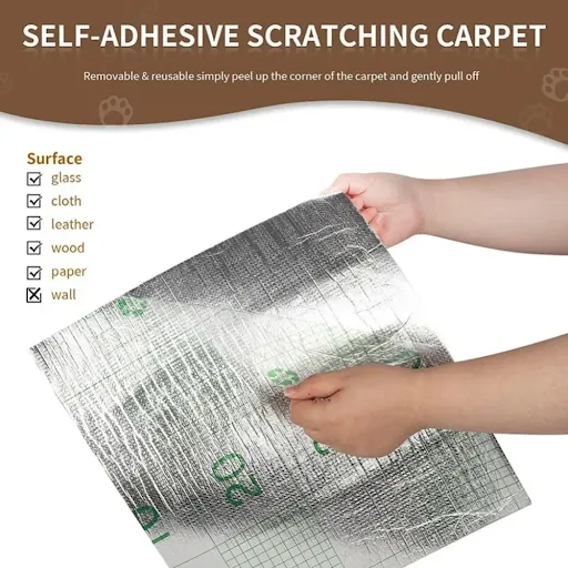 TOUA Choice Anti Cat Scratch Sofa Cats Scratch Board 4MM Sofa Protection Paws Sharpen Trimmable Self-adhesive Carpet Cat