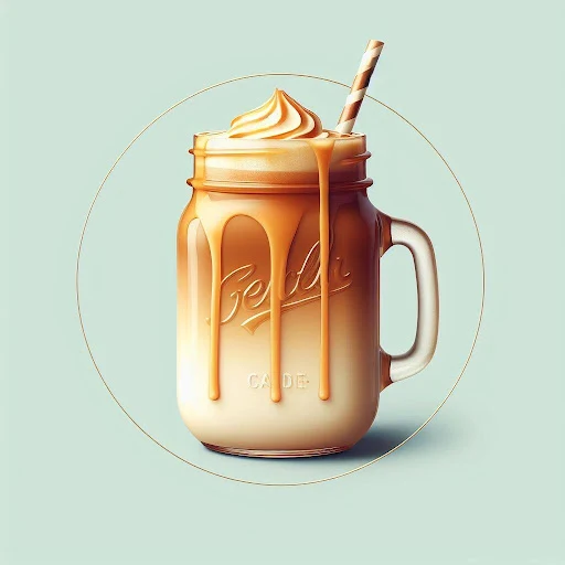 Caramel Hot Latte [Mason Jar, 450 Ml]