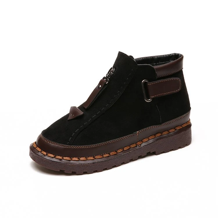 Dikke zolen Brock colorblock platte Martin boots. Comfortabele en trendy laarzen voor een opvallende look, ideaal voor dagelijks gebruik.