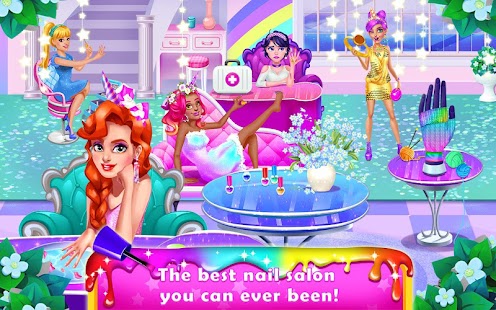 Rainbow Unicorn Nail Beauty Artist Salon