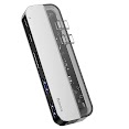 Hub sạc nhanh 5 in 1 chia cổng đa năng 2 cổng PD Type-C dành cho Macbook Pro 