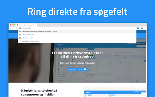 Ring direkte fra erhvervstelefoni 