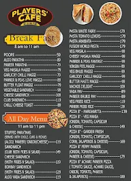 Players Cafe menu 1