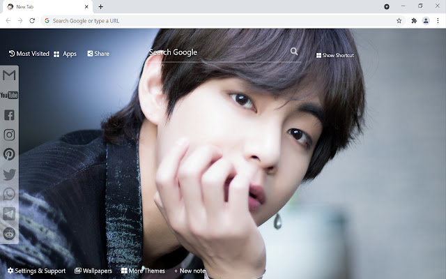 BTS V Wallpaper New Tab