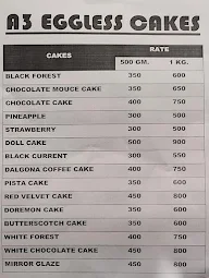 A3 Eggless Fresh Cakes menu 1