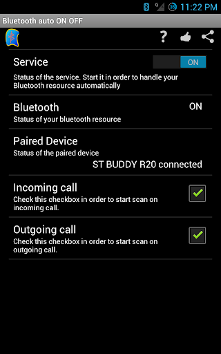 Bluetooth auto ON OFF