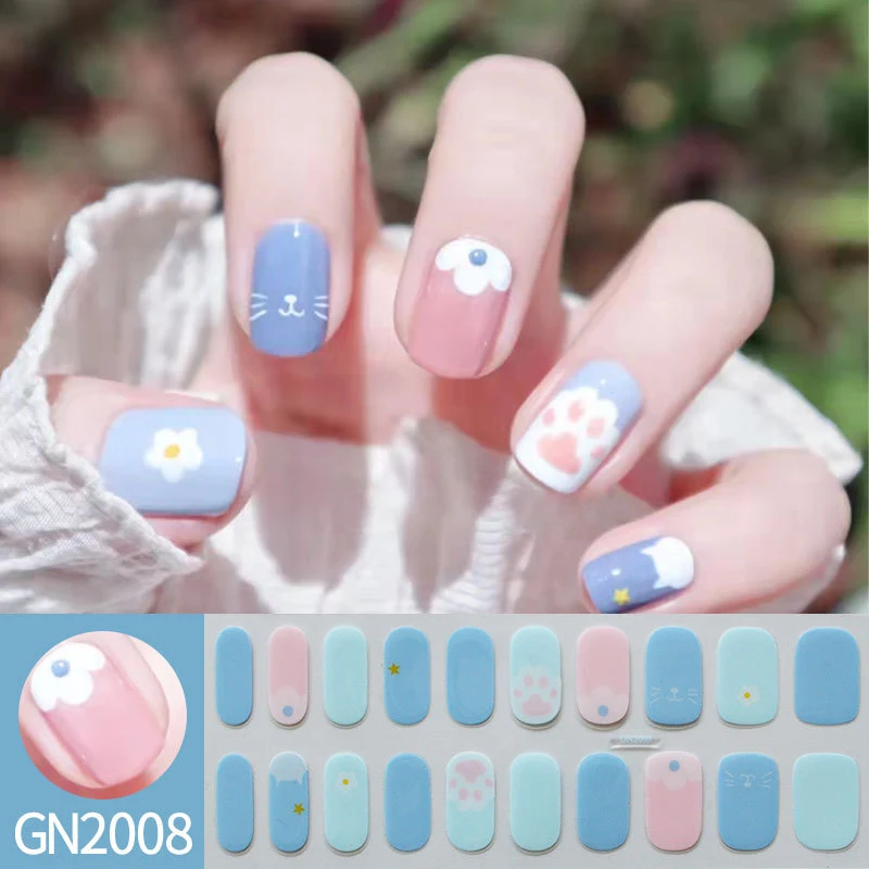 Pegatinas de uñas de gel simples para otoño e invierno, fáciles de aplicar, diseños elegantes y duraderos para manicura perfecta en casa.