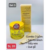 Gel Wax Lông Lạnh Horshion Mật Ong 750Ml Kèm Giấy Que Sl01