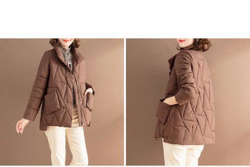 Title 10, Short cotton coat, loose large size, all-match ...